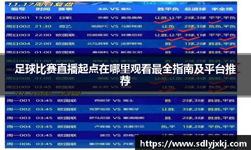 足球比赛直播起点在哪里观看最全指南及平台推荐